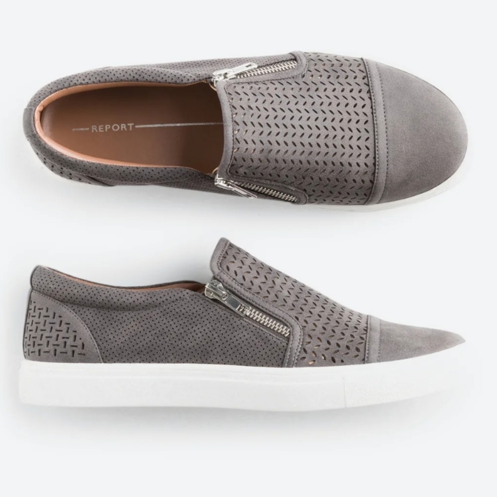 REPORT FOOTWEAR Alexa Slip On Sneaker Dark Grey 5.5W